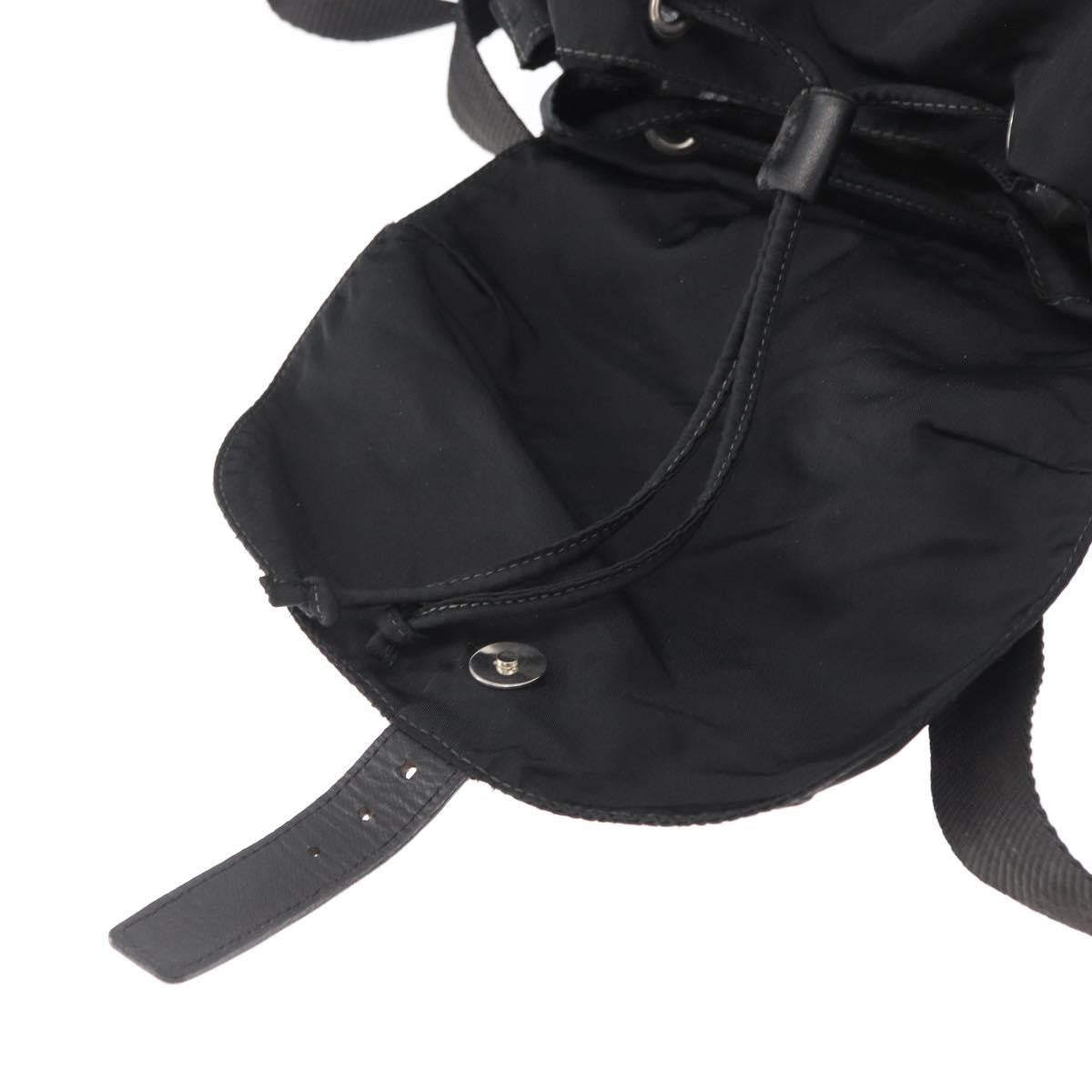Prada Double Front Pocket Backpack Tessuto, BLACK, NYLON, Backpack