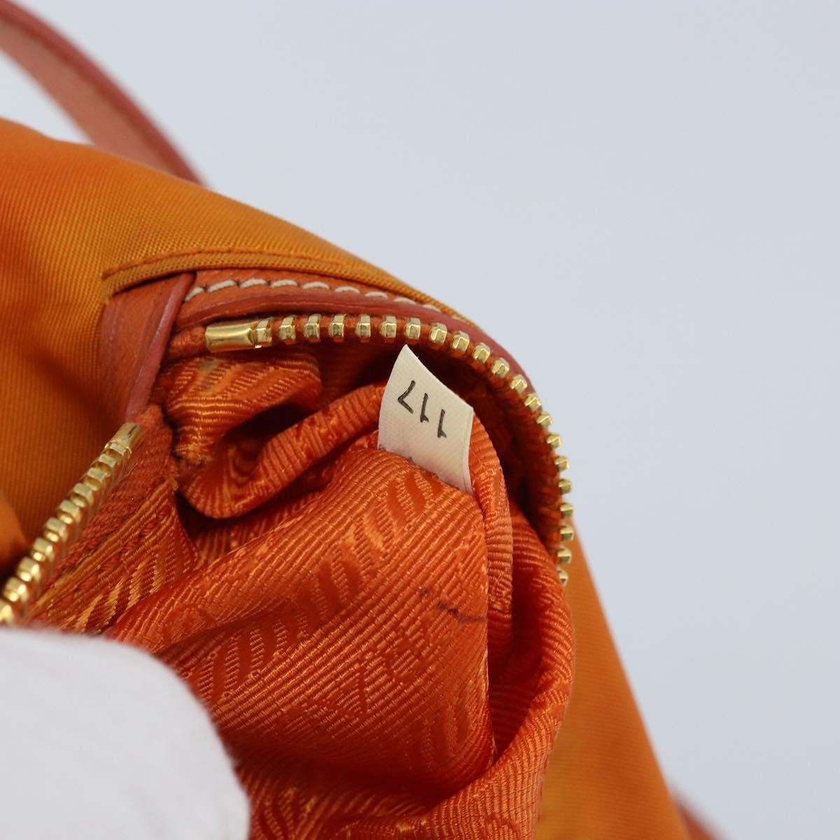 Prada Front Zip Hobo Tessuto, ORANGE, NYLON, Shoulder bag