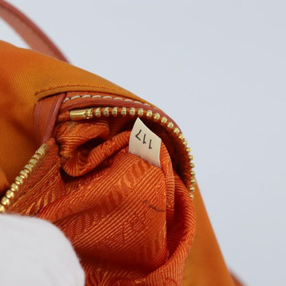 Prada Front Zip Hobo Tessuto, ORANGE, NYLON, Shoulder bag