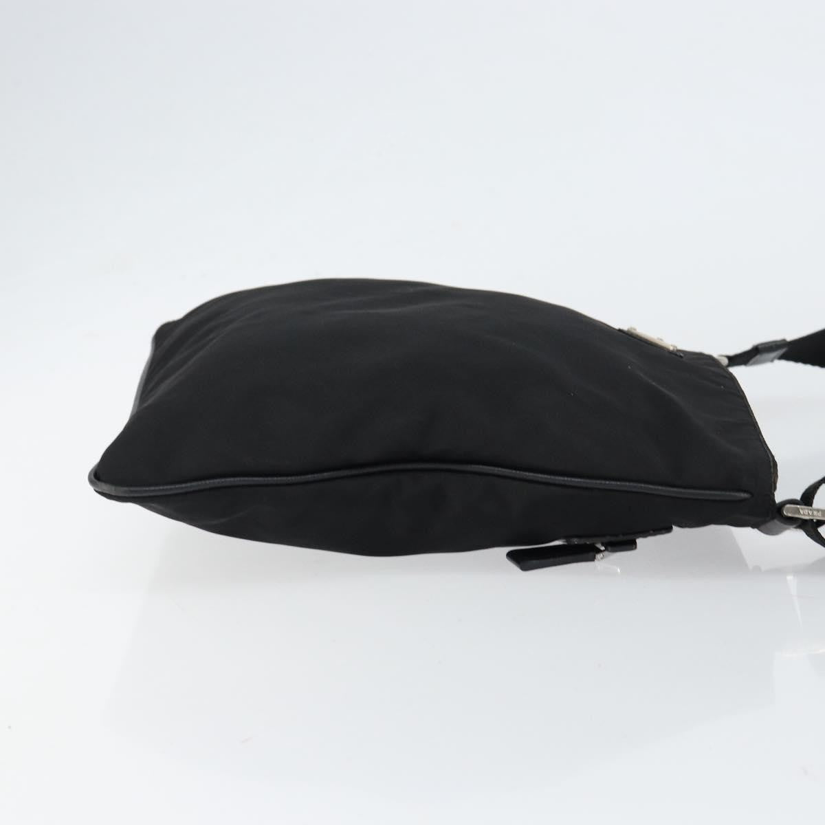Prada Flat Messenger Bag Tessuto, BLACK, NYLON, Shoulder bag