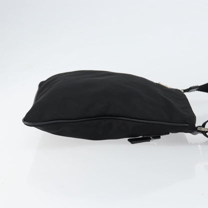 Prada Flat Messenger Bag Tessuto, BLACK, NYLON, Shoulder bag
