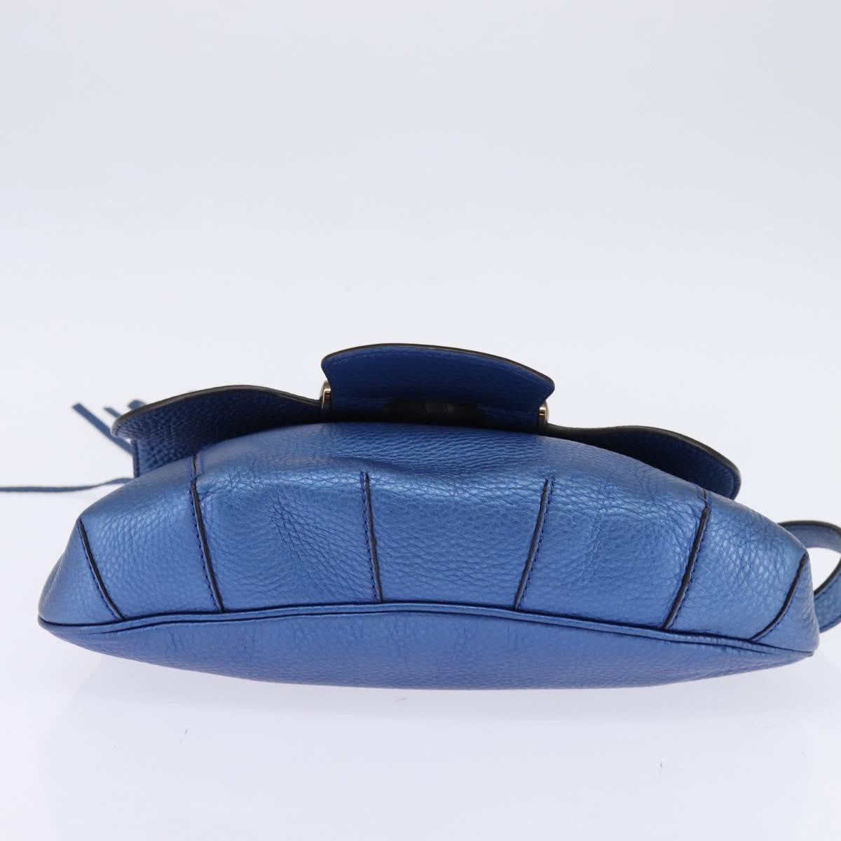 Gucci Nouveau Fringe Crossbody Bag Leather, BLUE, LEATHER, Shoulder bag