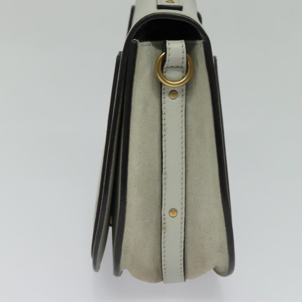 Chloe Nile Crossbody Bag Leather, GRAY, LEATHER, Crossbody bag