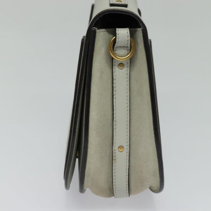 Chloe Nile Crossbody Bag Leather, GRAY, LEATHER, Crossbody bag