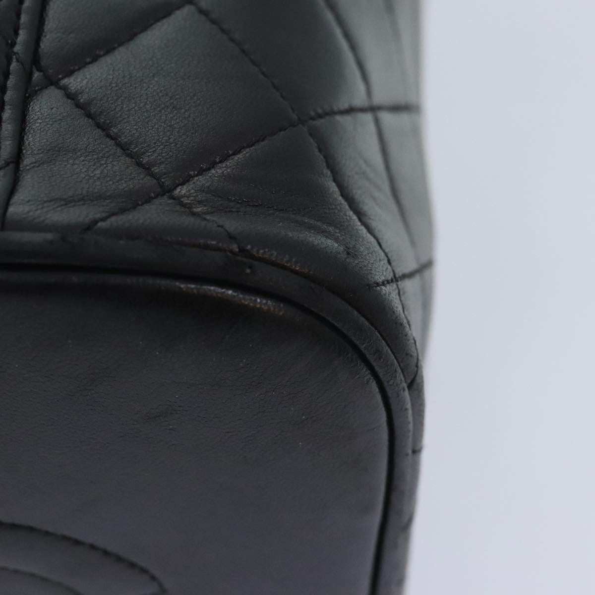 Chanel Vanity pouch Leather, BLACK, LEATHER, Toiletry Case