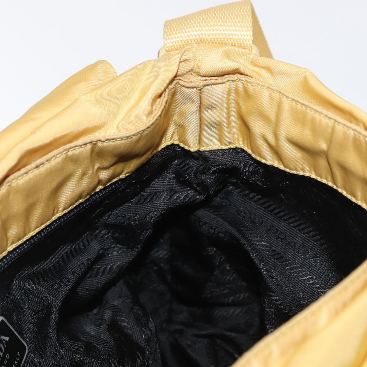 Prada Buckle Messenger Bag Tessuto, YELLOW, NYLON, Shoulder bag