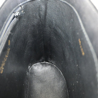 Chanel Vintage Tassel Box Bag Quilted Leather, BLACK, LEATHER, Shoulder bag