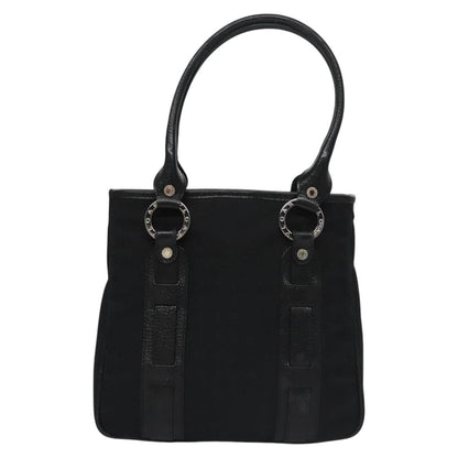 Bvlgari B.Zero1 Logomania Bag Canvas with Leather, BLACK, CANVAS, Handbag