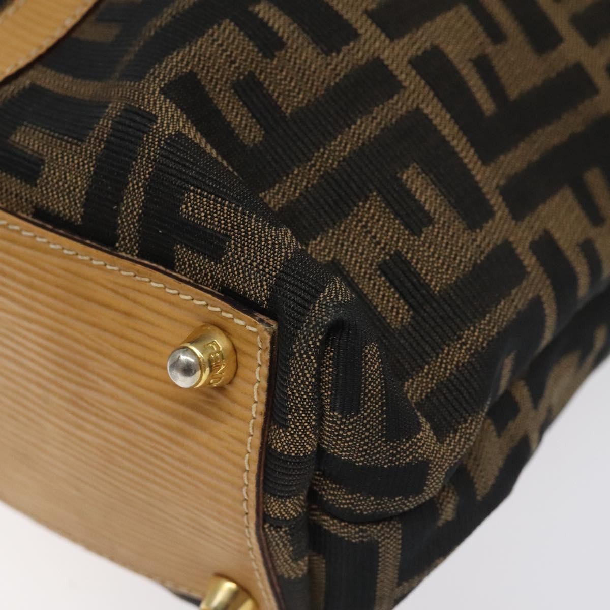 Fendi Vintage Top Handle Bag Zucca canvas, BLACK, CANVAS, Tote bag