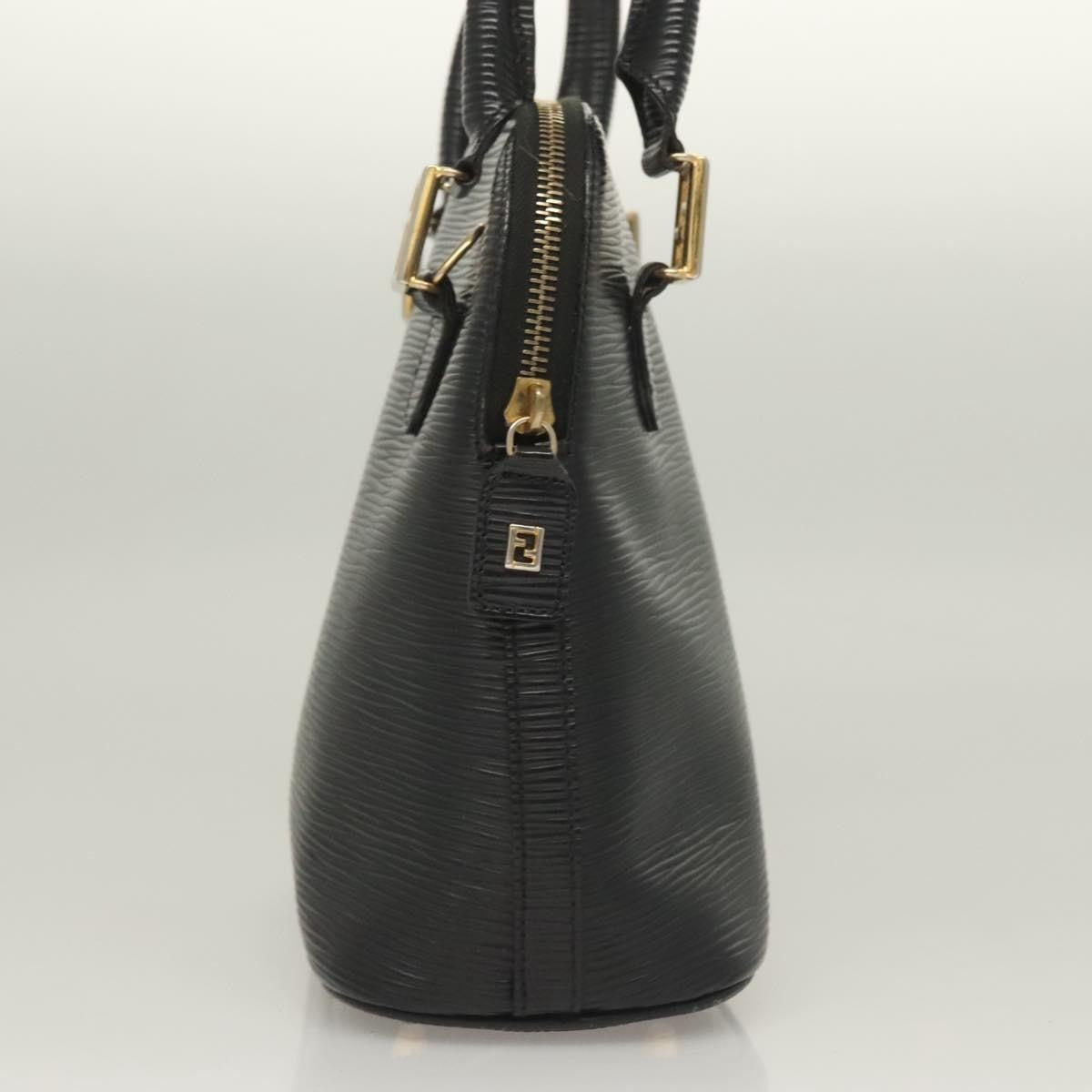 Fendi Vintage Top Handle Dome Bag Leather, BLACK, LEATHER, Handbag