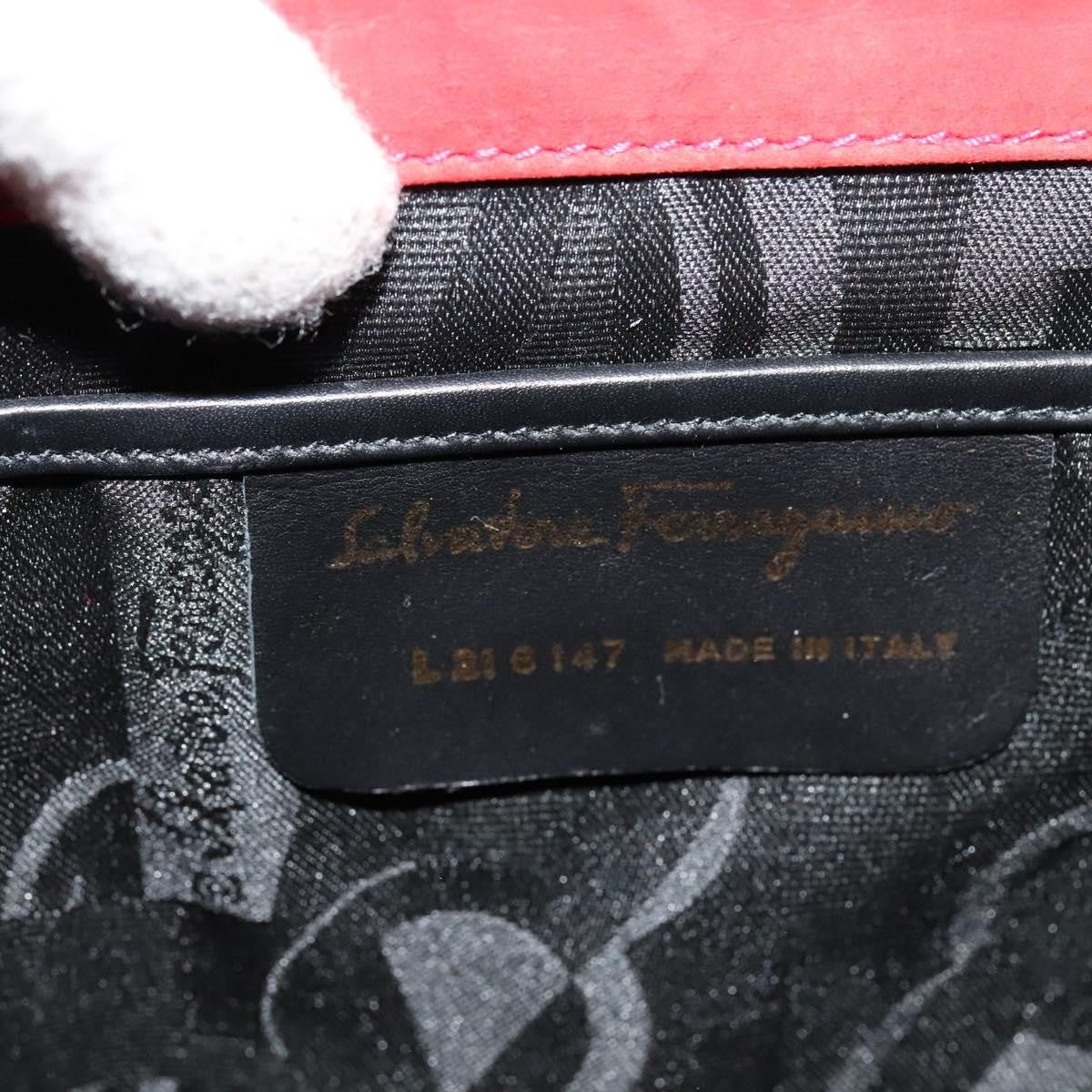 Salvatore Ferragamo Gancini Backpack Suede, RED, SUEDE, Backpack