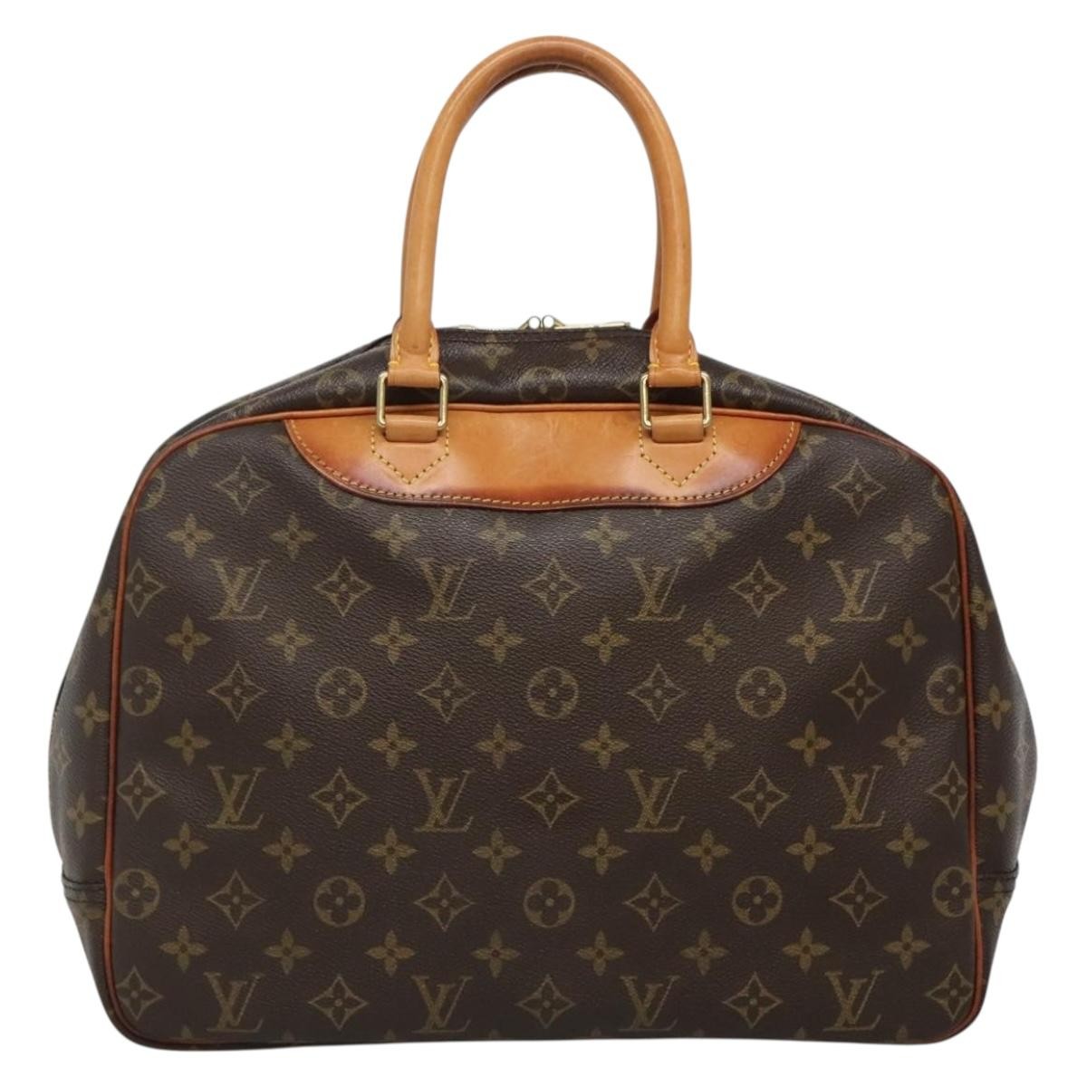 Louis Vuitton Deauville Handbag Monogram Canvas, BROWN, CANVAS, Handbag