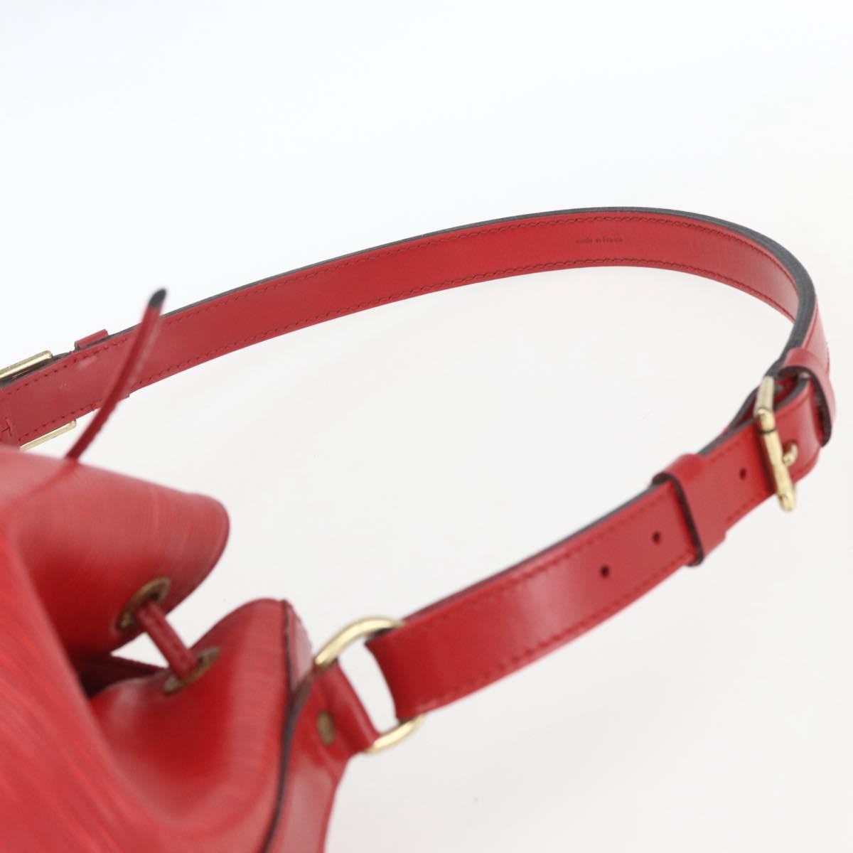 Louis Vuitton Petit Noe Handbag Epi Leather, RED, LEATHER, Shoulder bag