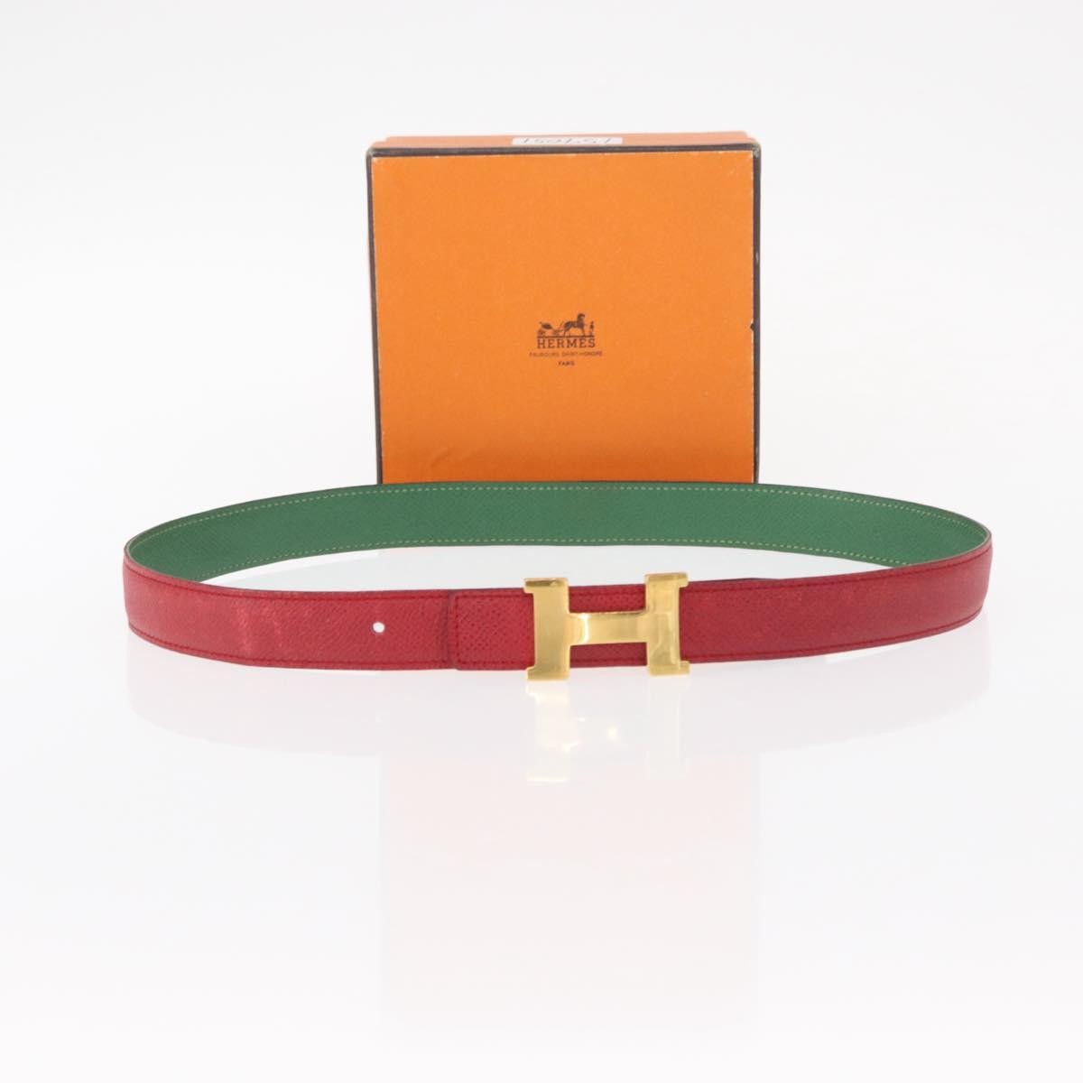 Hermes Constance Belt Leather, Red, Leather, Belt