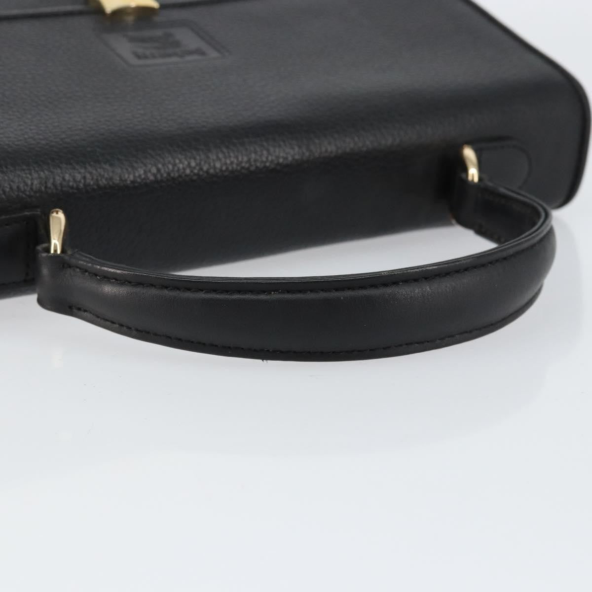 Burberry Vintage Handbag Leather, BLACK, LEATHER, Handbag