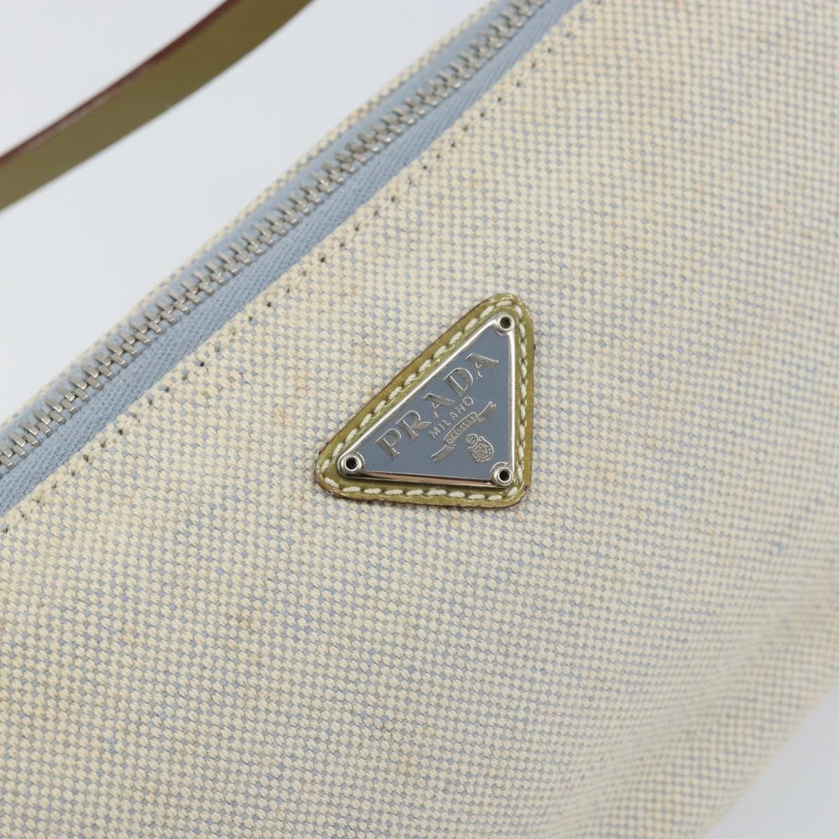 Prada Vintage Pouch Canvas, GRAY, CANVAS, Clutche & pouche
