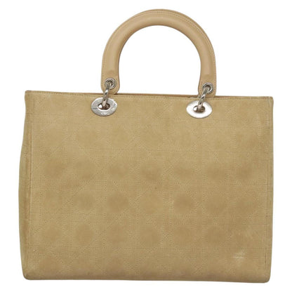 Christian Dior Lady Dior Bag Cannage Quilt Suede, BEIGE, SUEDE, Handbag