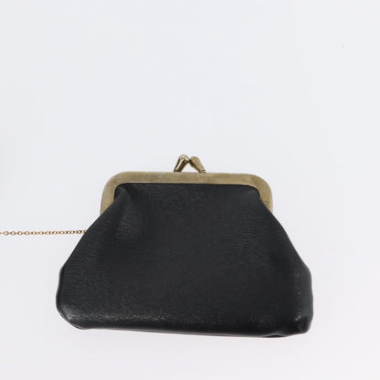 Christian Dior Vintage CD Logo Shoulder Bag Leather, BLACK, LEATHER, Shoulder bag