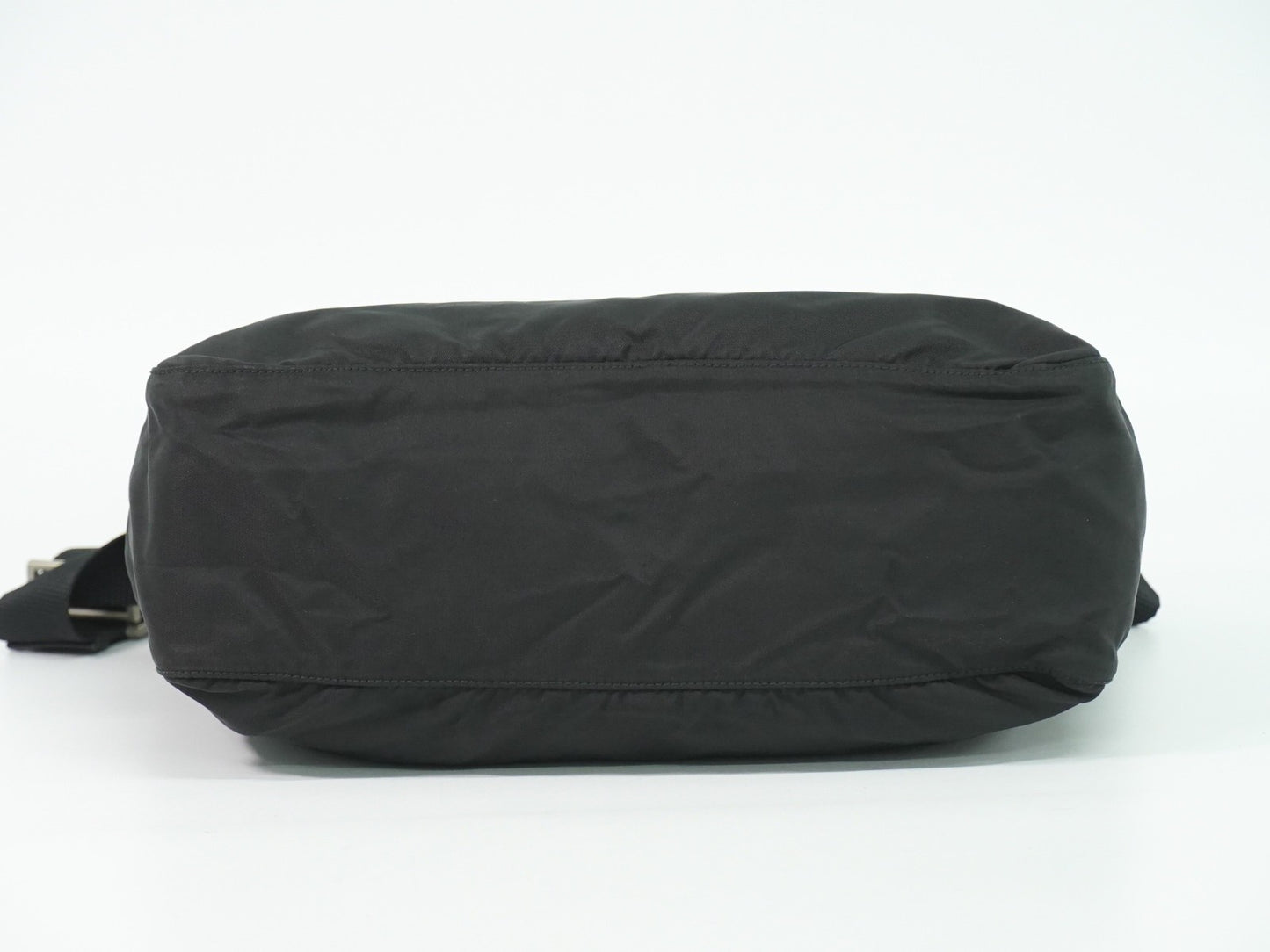 Prada Front Zip Messenger Bag Tessuto, Black, Nylon, Shoulder Bag
