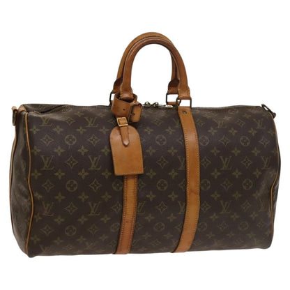Louis Vuitton Keepall Bandouliere Bag Monogram Canvas, BROWN, CANVAS, Travel bag