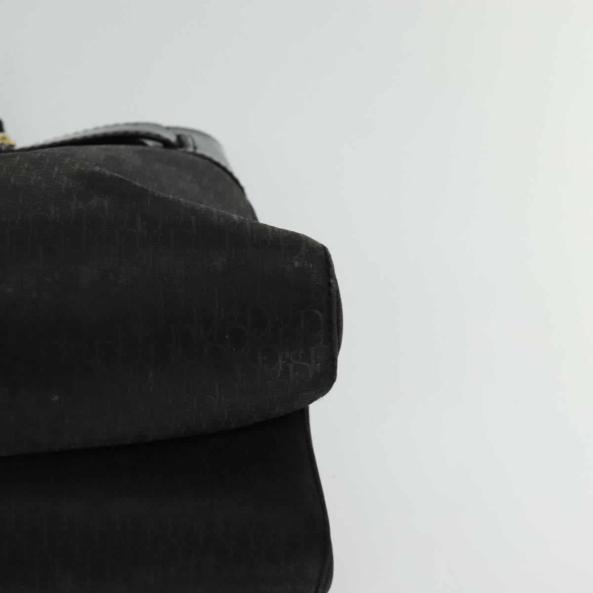 Christian Dior Vintage Trotter Horizontal Tote Canvas, BLACK, CANVAS, Tote bag