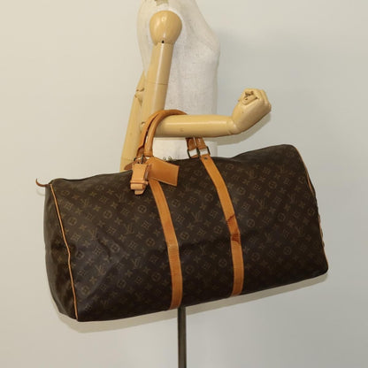 Louis Vuitton Keepall Bag Monogram Canvas, BROWN, CANVAS, Travel bag