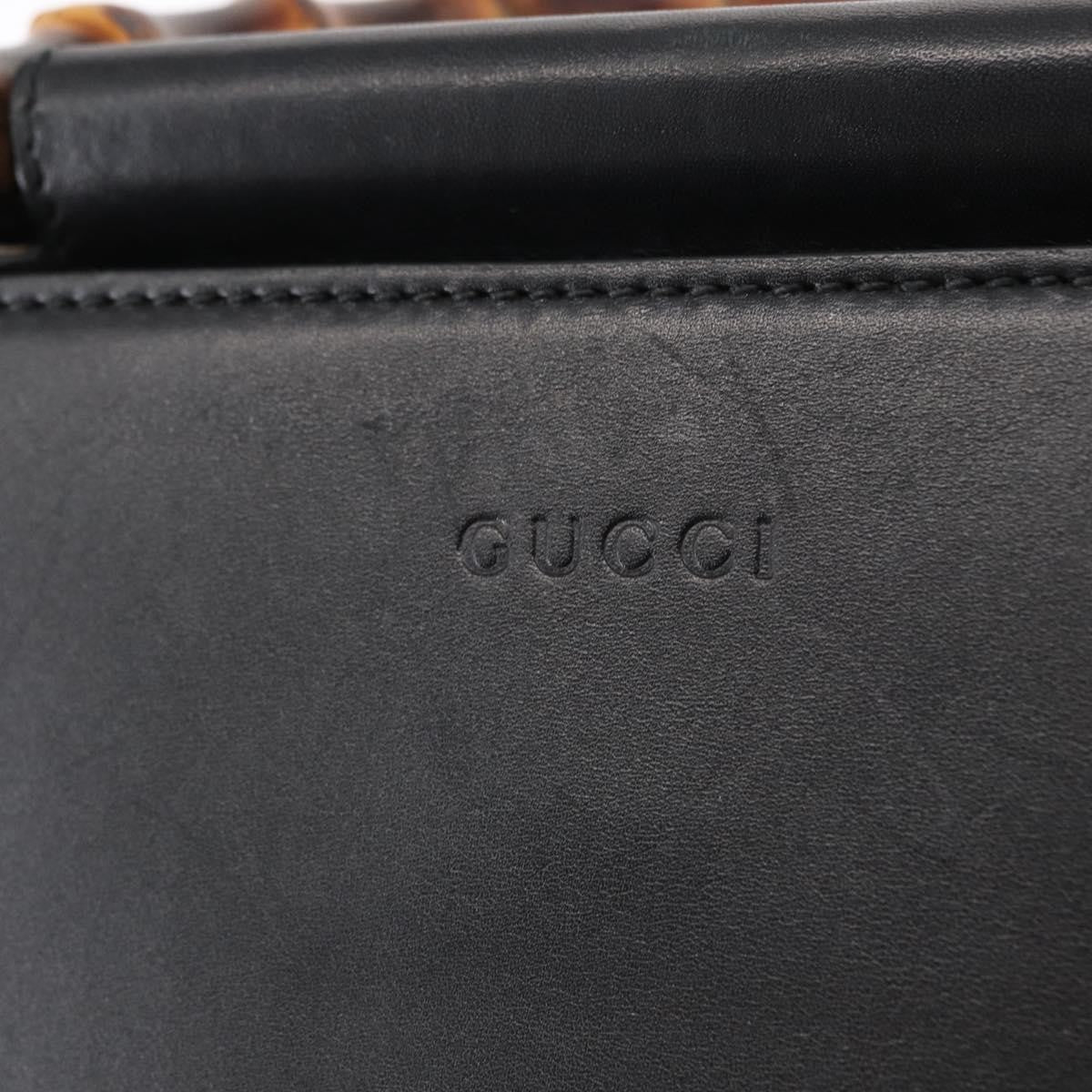 Gucci Nymphaea Top Handle Bag Leather, BLACK, LEATHER, Handbag