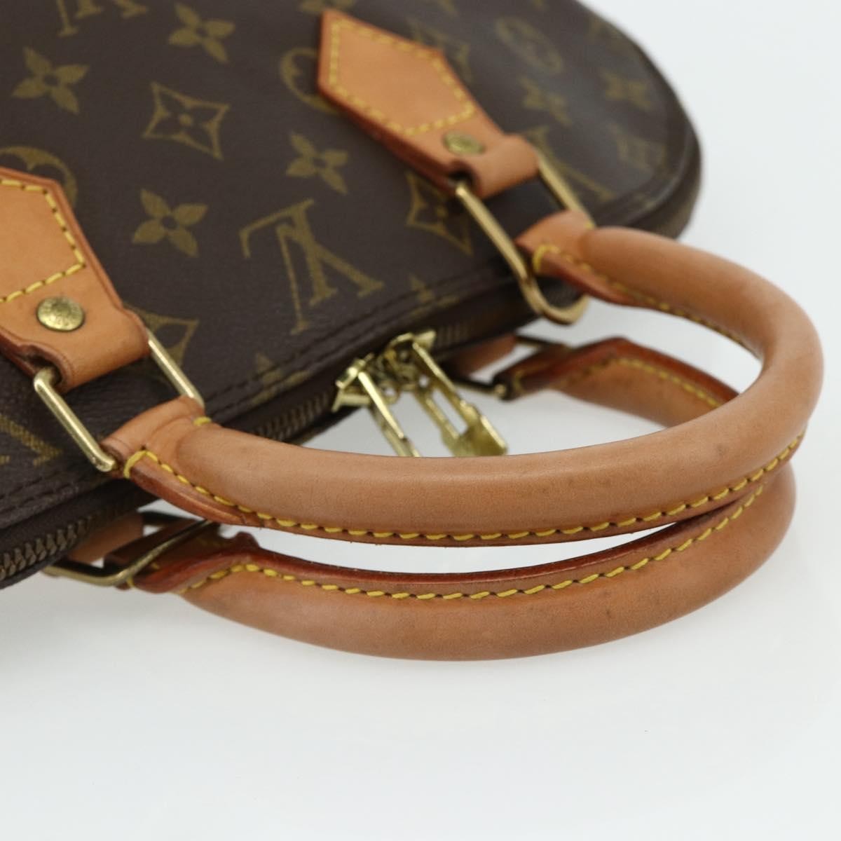 Louis Vuitton Alma Handbag Monogram Canvas, Brown, Canvas, Handbag
