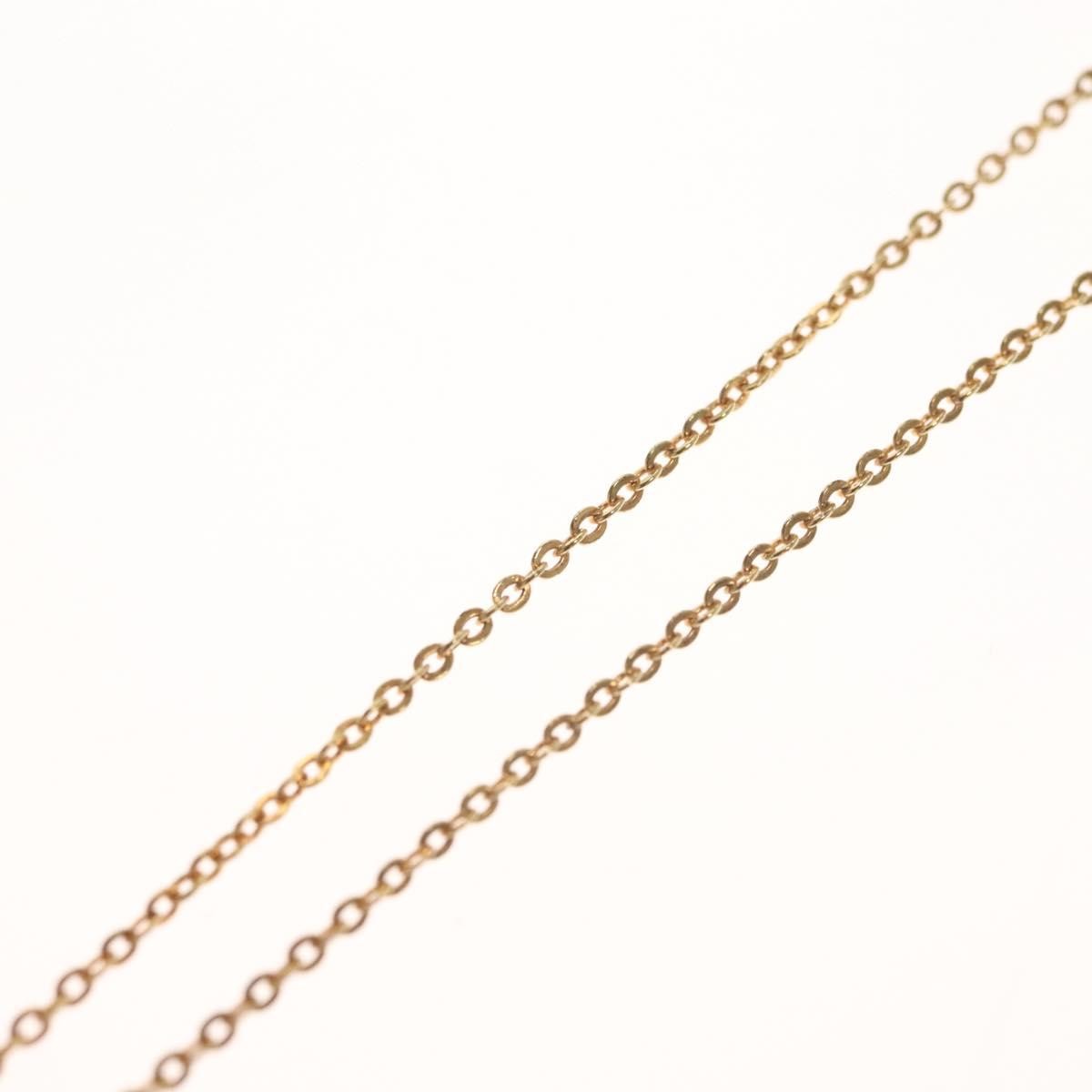 Christian Dior Vintage CD Pendant Necklace Metal with Crystals, GOLD, METAL, Necklace