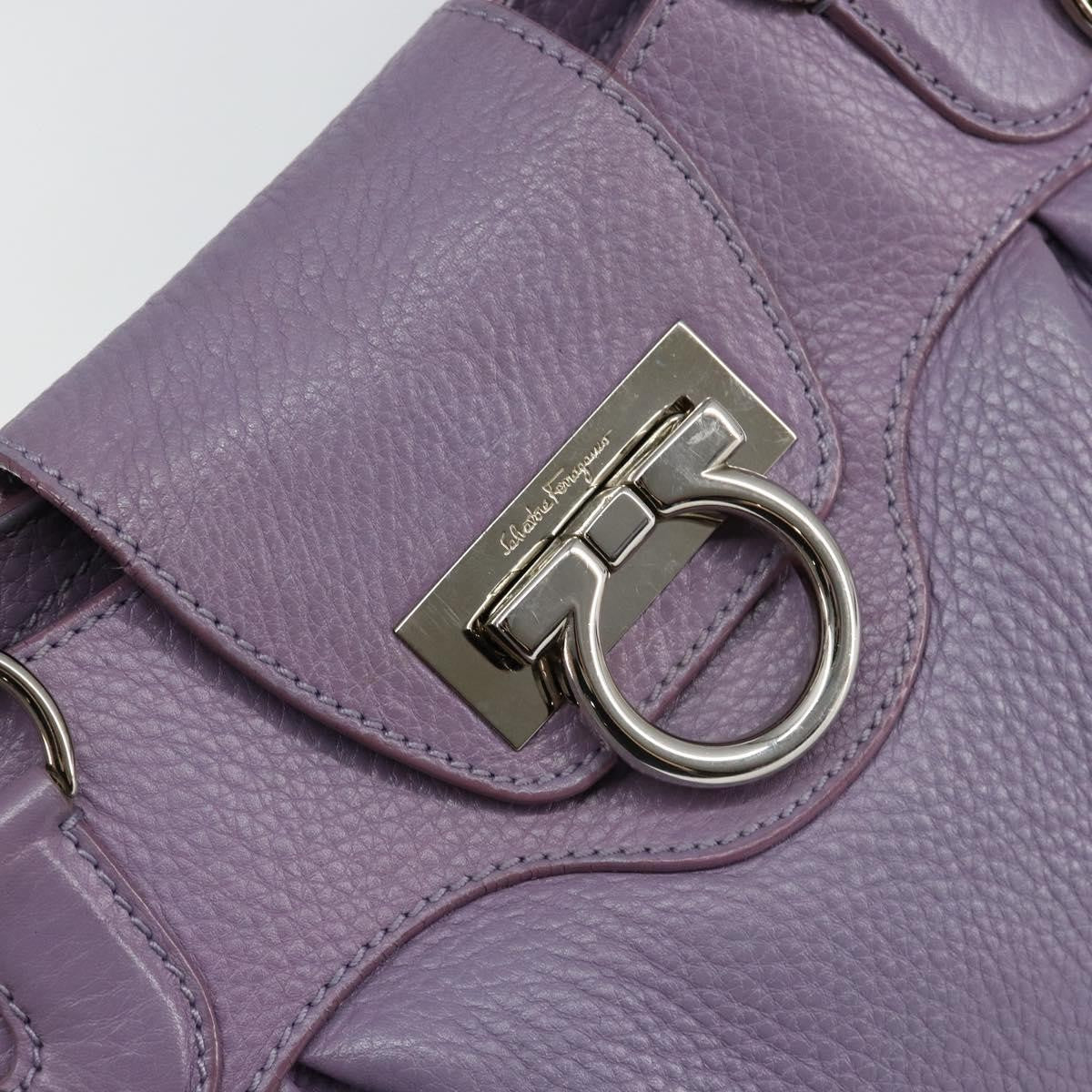 Salvatore Ferragamo Marisa Satchel Leather, PURPLE, LEATHER, Handbag