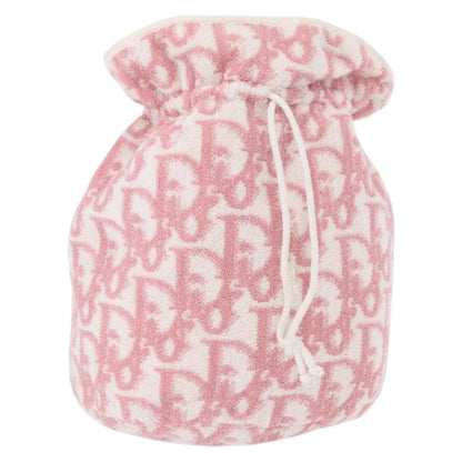 Christian Dior Vintage Trotter Pouch Pile, PINK, CANVAS, Clutche & pouche