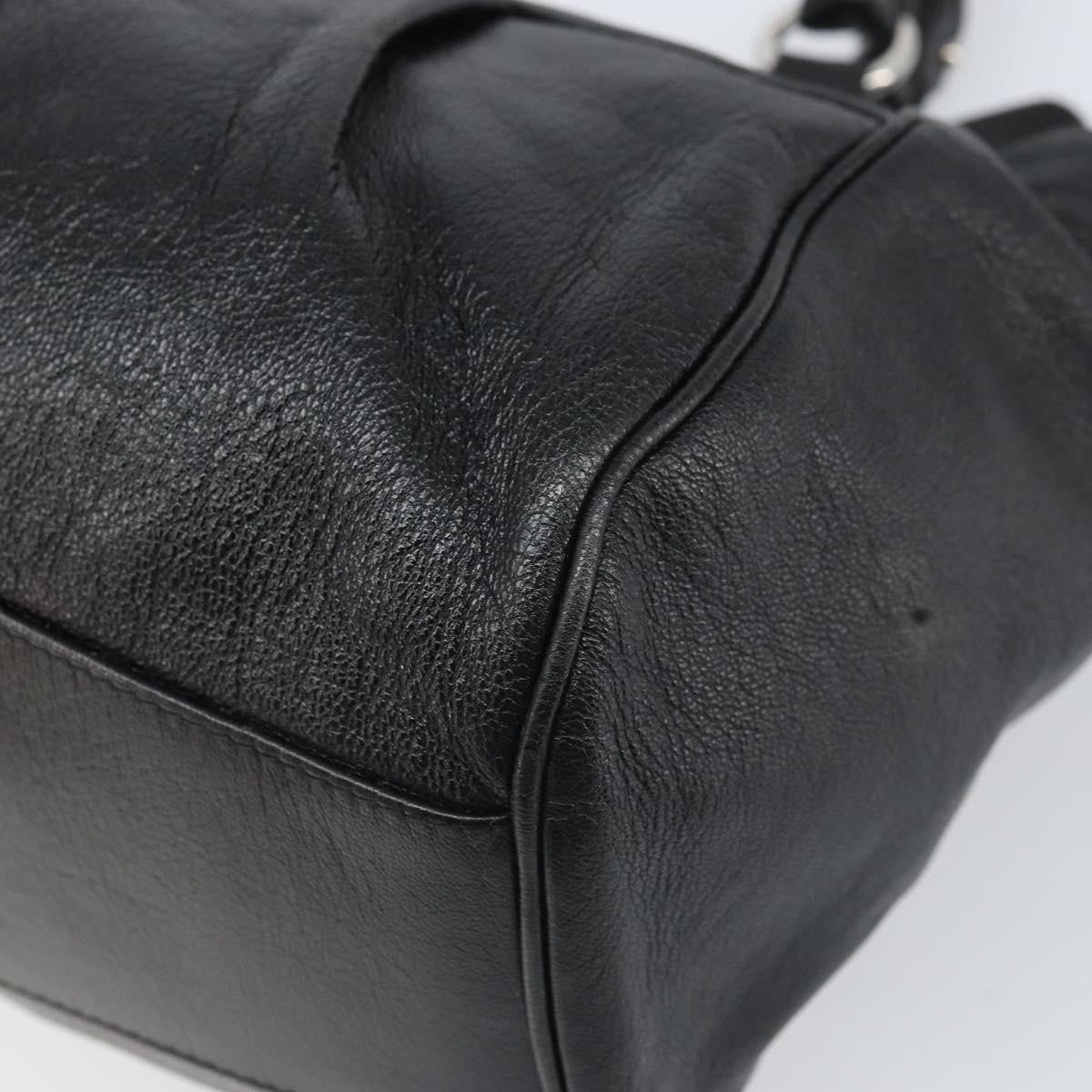 Salvatore Ferragamo Gancini handbag Leather, Black, Leather, Handbag
