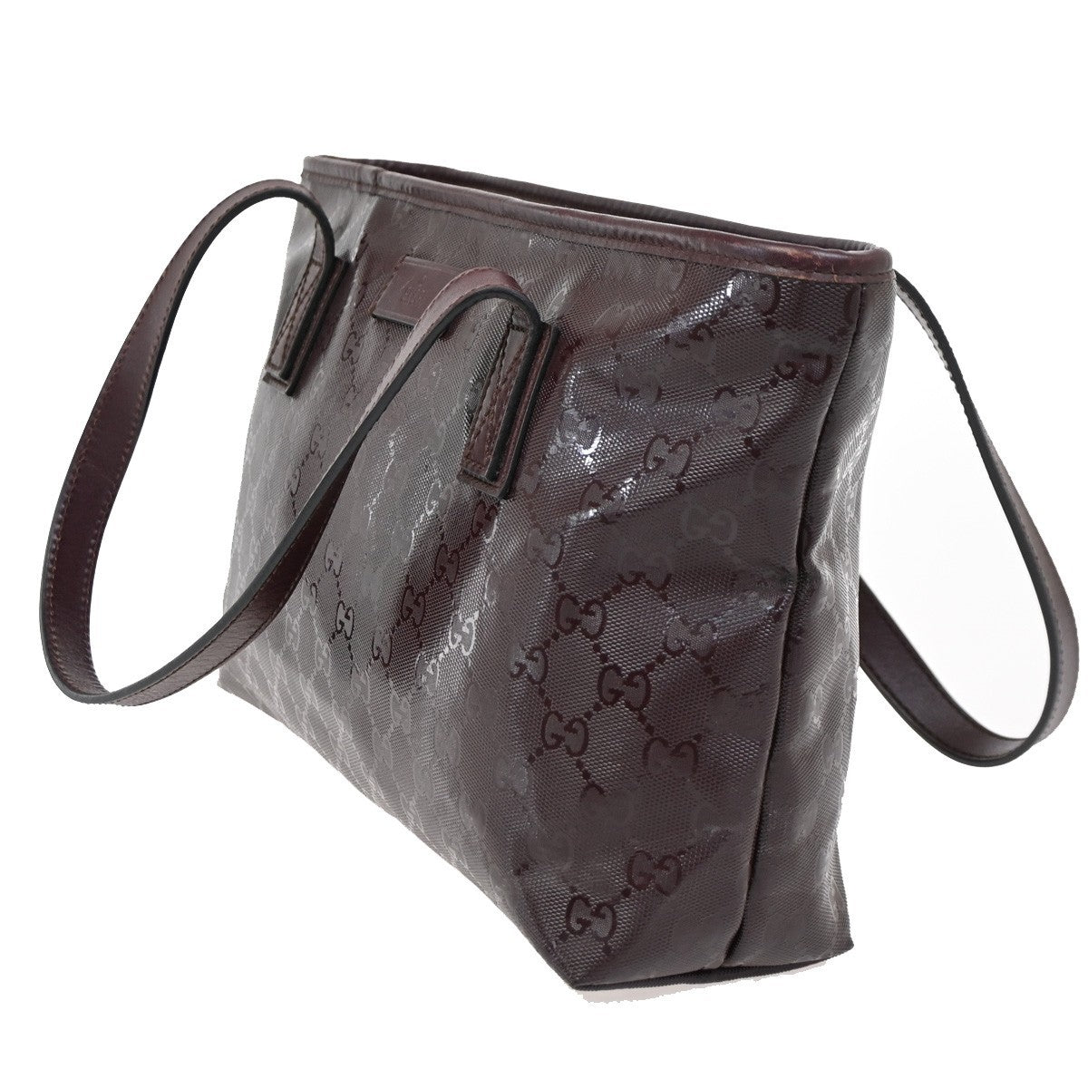 Gucci Plus Tote GG Imprime, Burgundy, PVC, Shoulder Bag