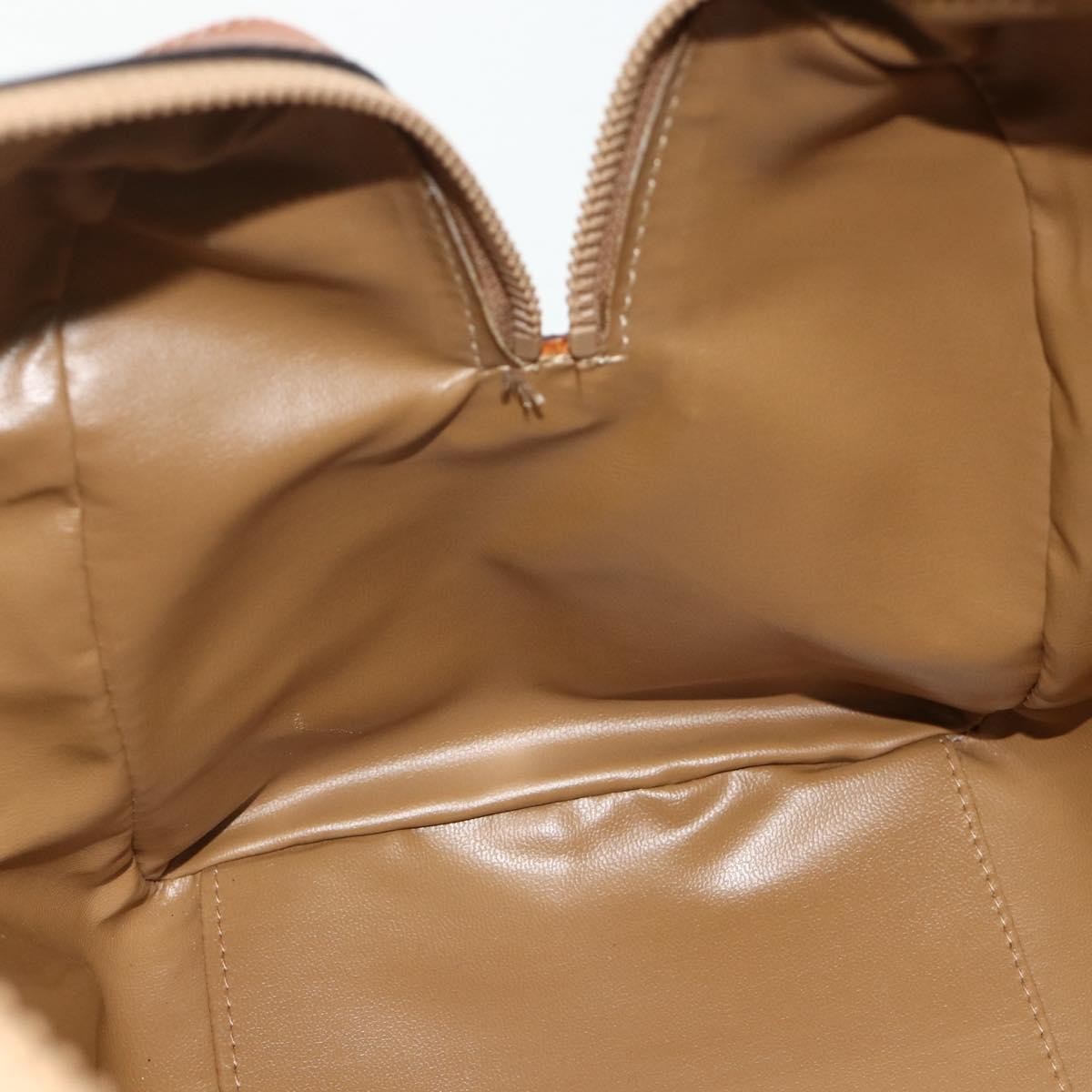 Celine Vintage Macadam Boston bag Canvas and Leather, Brown, Canvas, Travel Bag