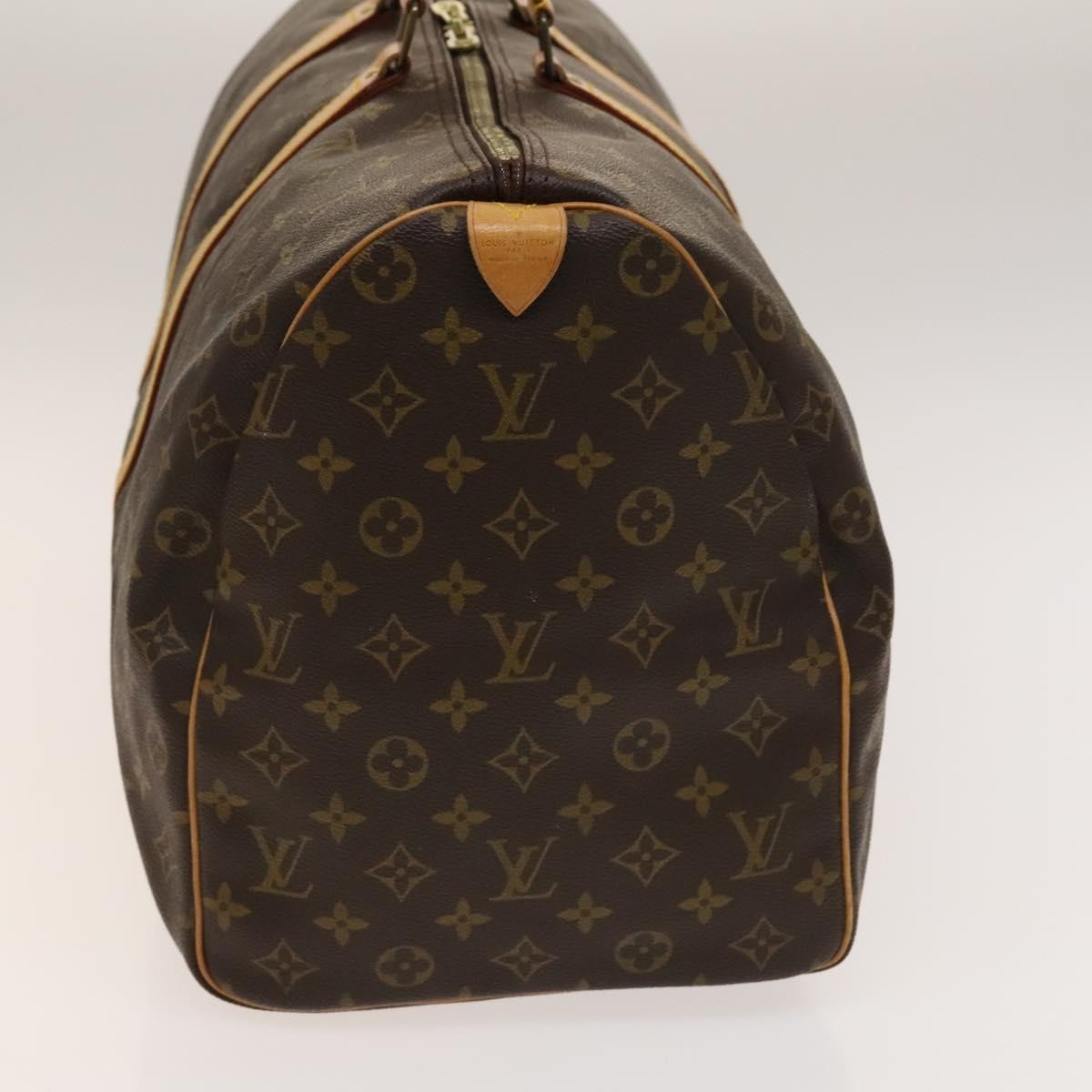 Louis Vuitton Keepall Bag Monogram Canvas, BROWN, CANVAS, Travel bag