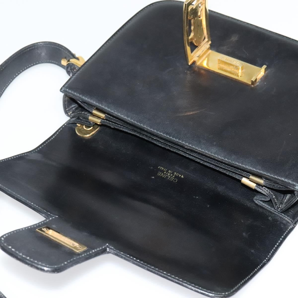 Celine Horse Carriage Shoulder bag Leather, BLACK, LEATHER, Shoulder bag