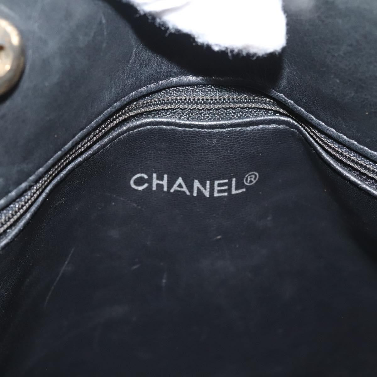 Chanel Chain Shoulder Bag Leather, Black, Leather, Shoulder Bag
