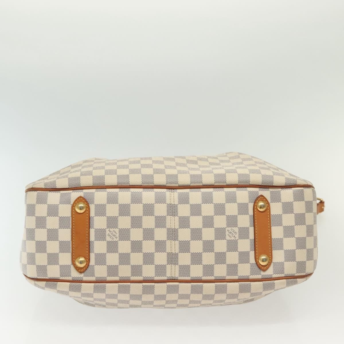 Louis Vuitton Siracusa Handbag Damier, WHITE, CANVAS, Shoulder bag