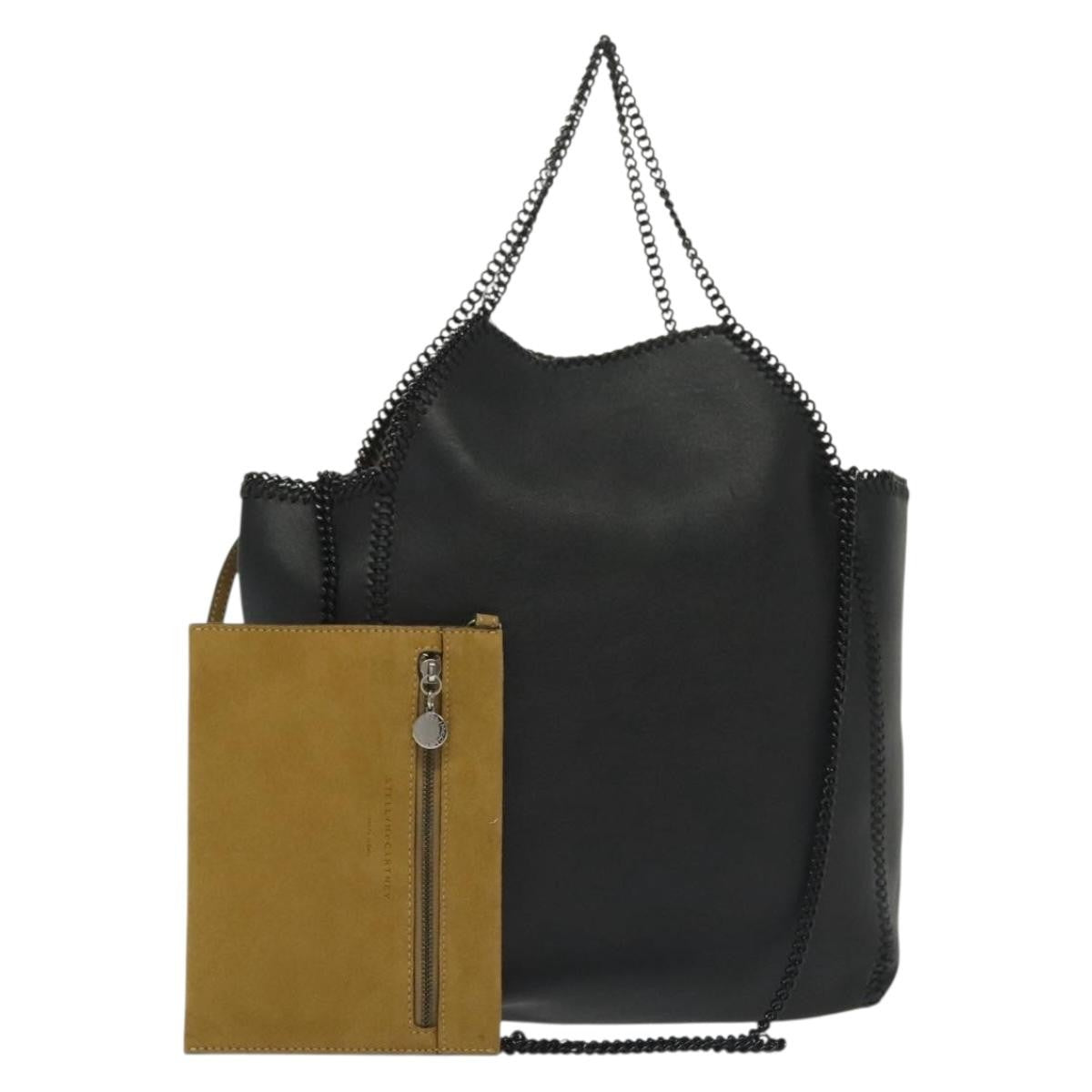 Stella McCartney Falabella Reversible Tote Faux Leather, BLACK, LEATHER, Tote bag