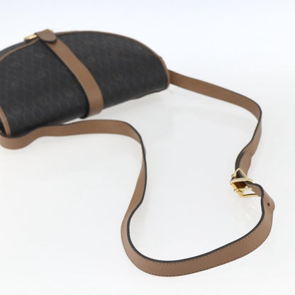 Christian Dior Vintage Honeycomb Shoulder Bag Canvas and Leather, BLACK, CANVAS, Shoulder bag