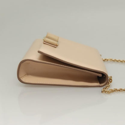Salvatore Ferragamo Ginny Crossbody Bag Leather, BEIGE, LEATHER, Shoulder bag
