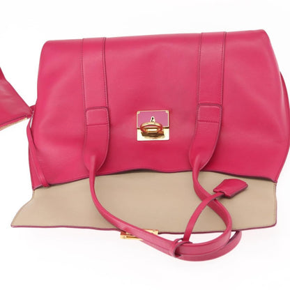 Salvatore Ferragamo Sookie Satchel Leather, PINK, LEATHER, Handbag