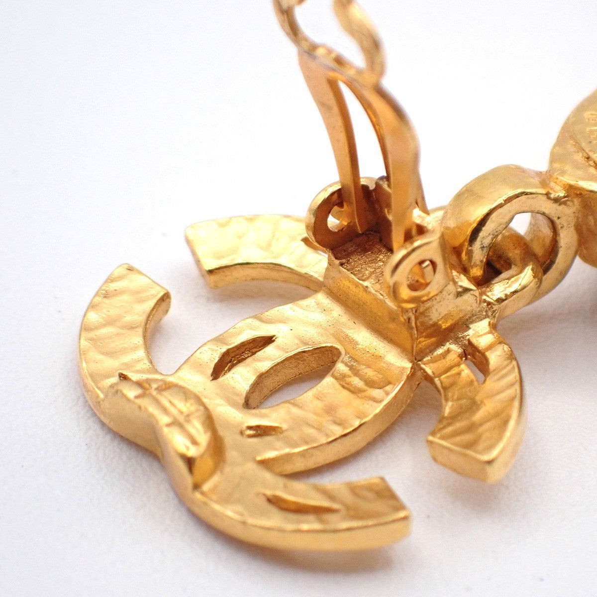 Chanel CC Teardrop Earrings Metal with Faux Pearl, Gold, Gold Plated, Earrings