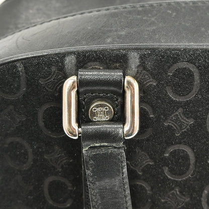 Celine C Macadam Handbag Suede, BLACK, SUEDE, Handbag