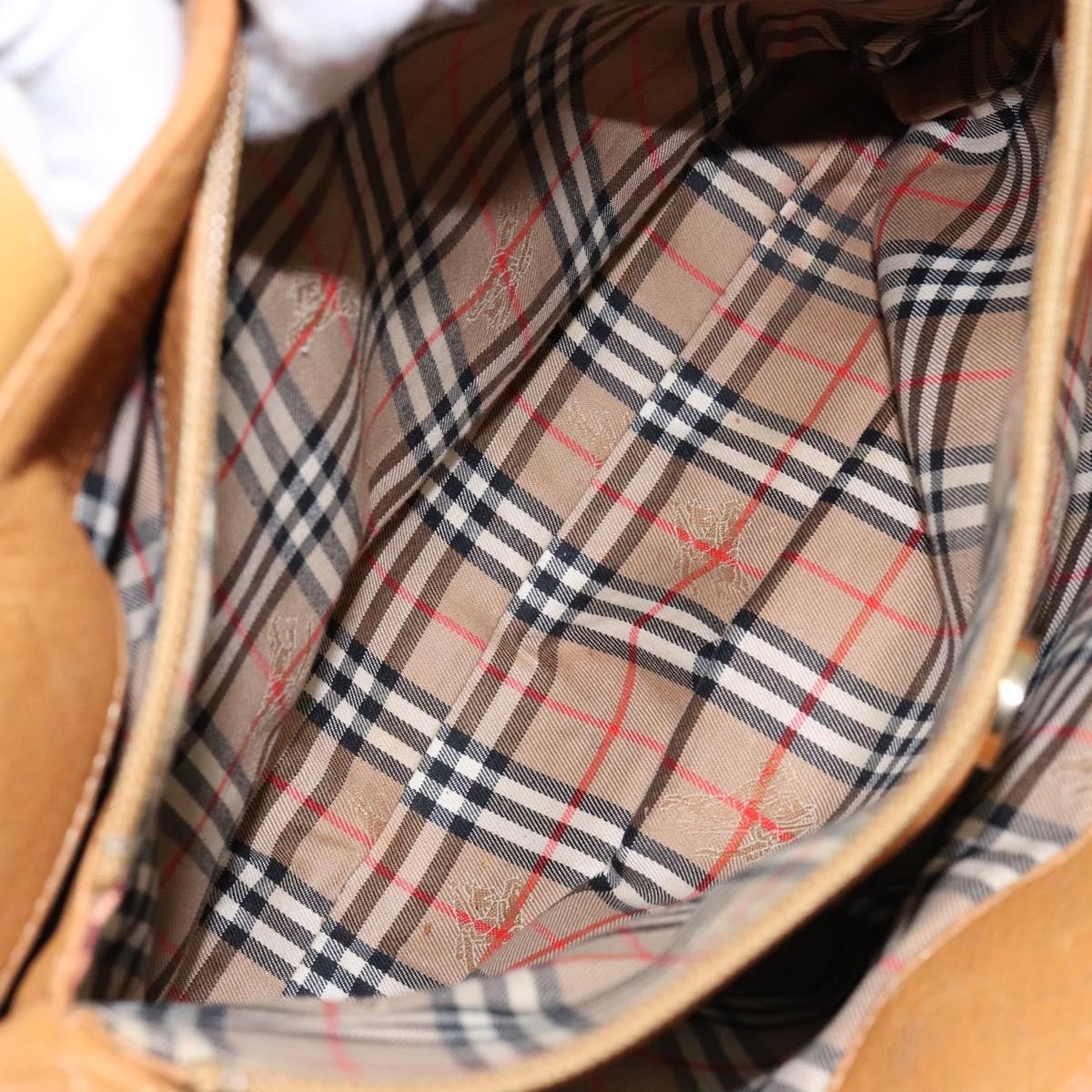 Burberry Handle Tote Leather, BEIGE, LEATHER, Tote bag