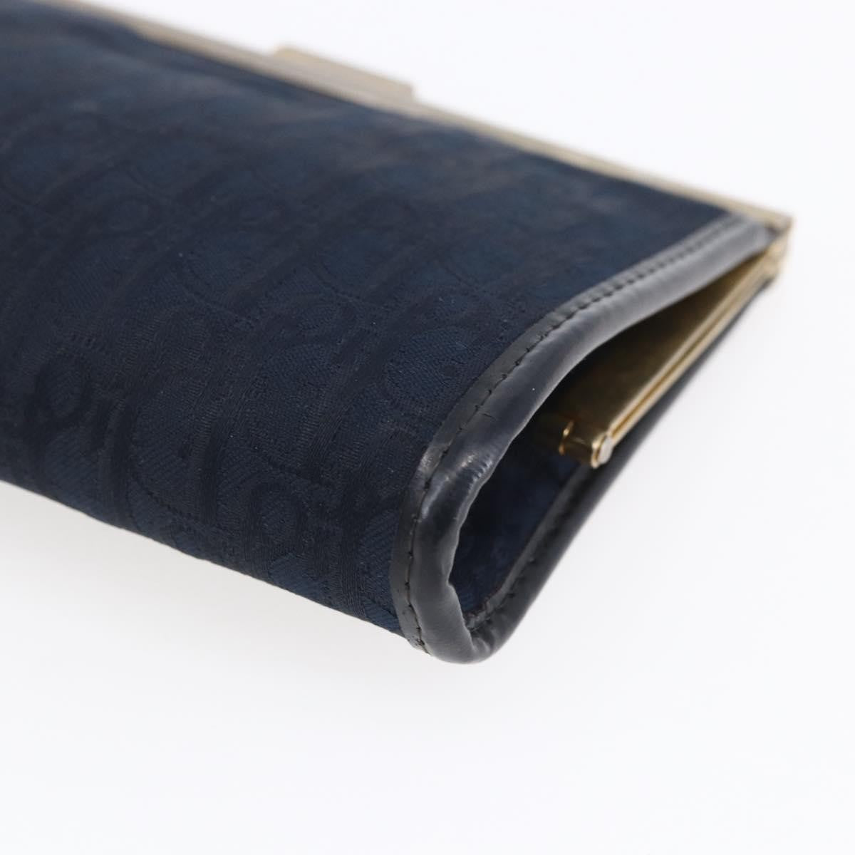 Christian Dior Vintage Trotter Pouch Canvas, NAVY, CANVAS, Clutche & pouche