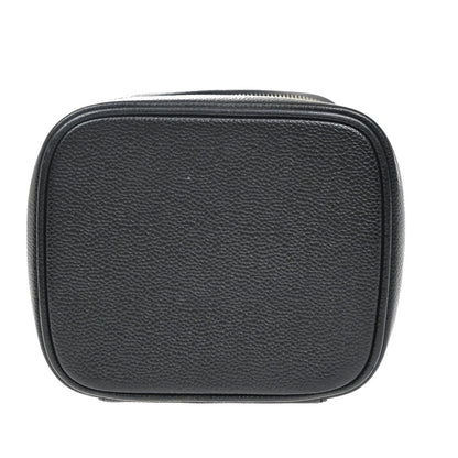 Chanel Vintage Timeless Cosmetic Case Caviar, BLACK, LEATHER, Clutche & pouche