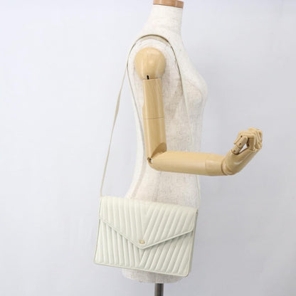 Valentino Garavani Vintage shoulder bag Leather, WHITE, LEATHER, Shoulder bag