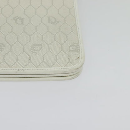 Christian Dior Vintage Honeycomb chain Canvas, WHITE, CANVAS, Handbag