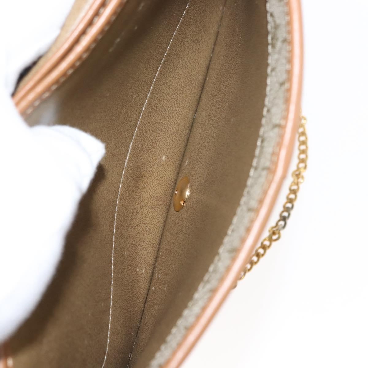 Christian Dior Vintage Honeycomb chain Canvas, BEIGE, CANVAS, Shoulder bag